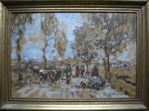 Julius SEYLER - Painting - "Diessener Landstrasse"