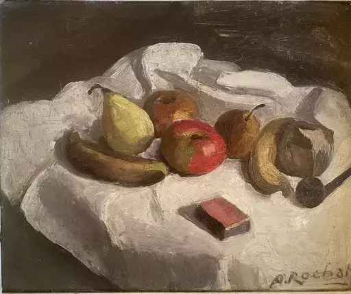 Alexandre ROCHAT - Gemälde - Nature morte à la pipre