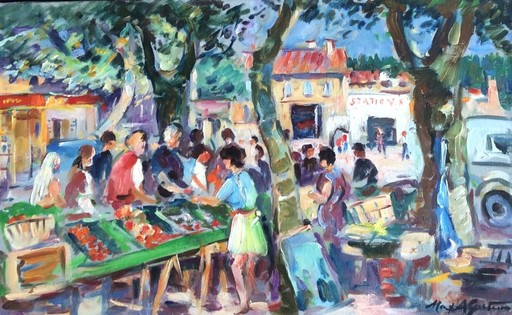 Max AGOSTINI - Pintura - Marché en Provence