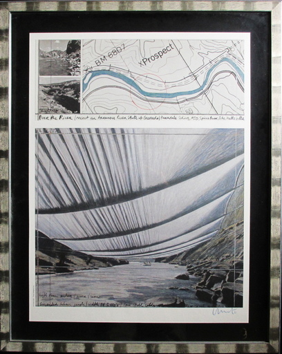 CHRISTO - Print-Multiple - Over the river, Project for Arkansas river