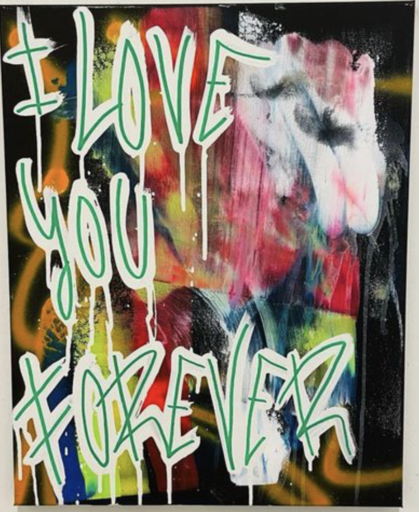 Karl LAGASSE - Painting - I love you forever 