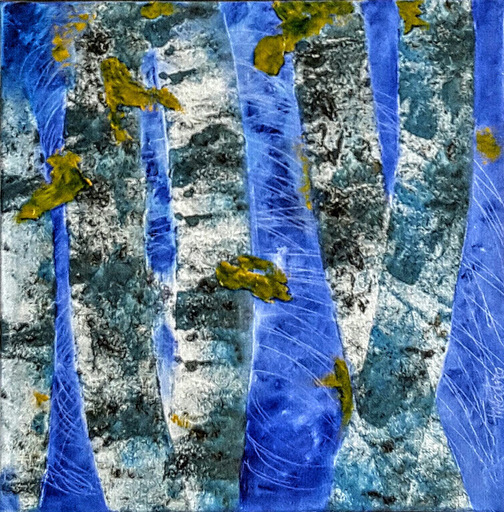 Theodora BERNARDINI - Painting - Frémissement des feuilles Abstrait