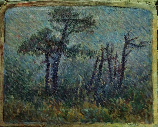 Ernest-Lucien BONNOTTE - Painting - Bois en hiver