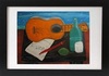 Francisco VIDAL - Painting - Yellow Guitar and Black Table