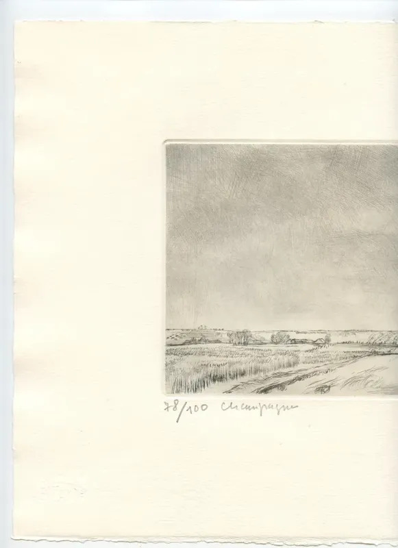 GRAVURE 1989 SIGNÉE AU CRAYON NUM100 HANDSIGNED NUMB ETCHING André
