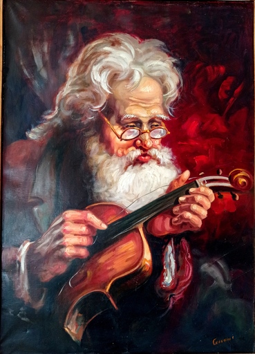 Alberto CECCONI - Peinture - Le violoniste.