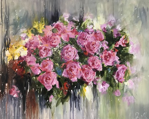 Diana MALIVANI - 绘画 - Garden Roses