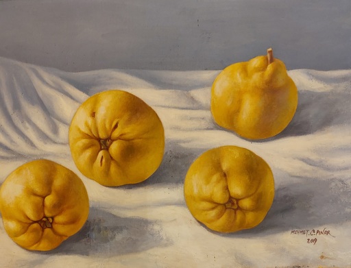 Mehmet PINAR - Pintura - Nature morte aux poires