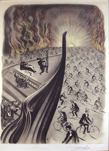 萨尔瓦多·达利 - 版画 - Symphony  bicyclette