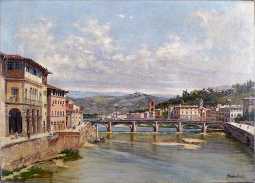 Antonietta BRANDEIS - Painting - Florence´s Bridge