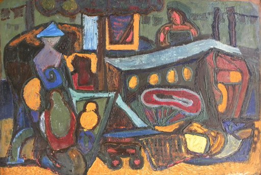 Ivan ZAVADOVSKY - Gemälde - The houseboat – Magic Town