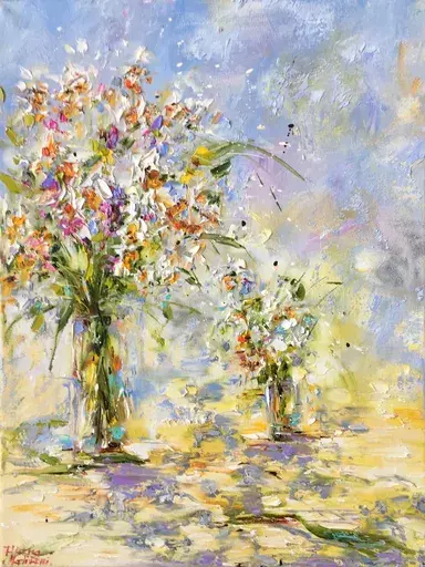 Diana MALIVANI - Peinture - Fleurs des champs