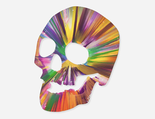 Damien HIRST - Painting - Skull Spin Painting