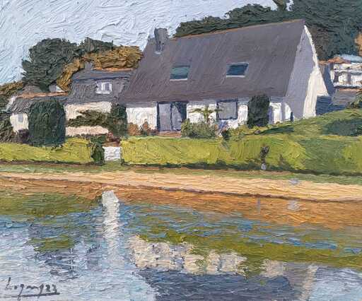 Omar LOGANG - Gemälde - La maison de Bretagne