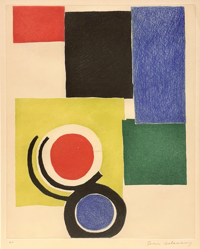 Sonia DELAUNAY - Print-Multiple - Untitled (Composition polychrome)