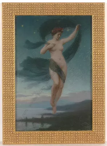Carl Christian THOMSEN - Dibujo Acuarela - "Aurora", pastel, 1904