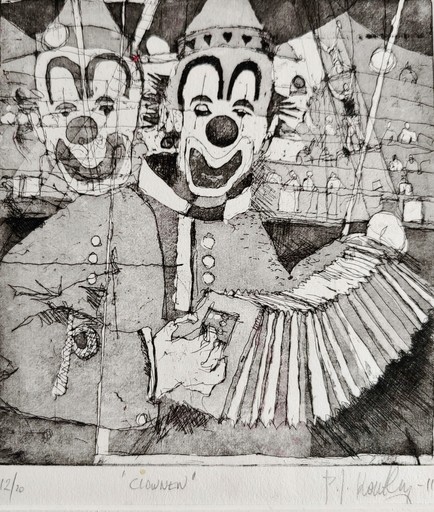Peter J. KAUTZKY - Grabado -  Clownen