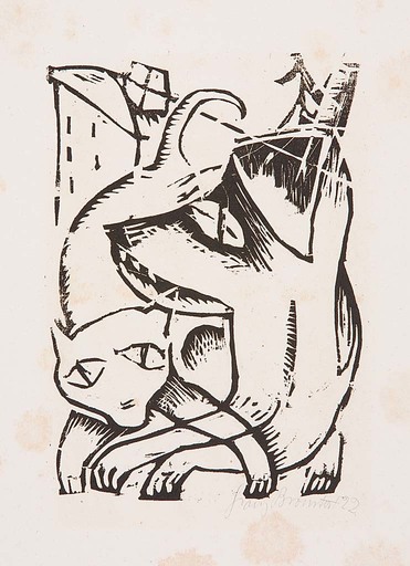 Franz BRONSTERT - Print-Multiple - Hund und Katze
