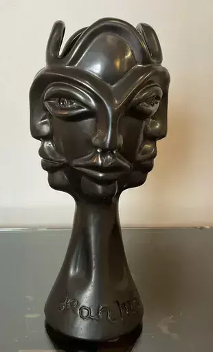 Jean MARAIS - Ceramic - vase 4 visages