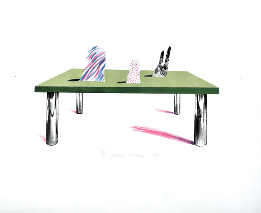 David HOCKNEY - Print-Multiple - Glass Table with Objects