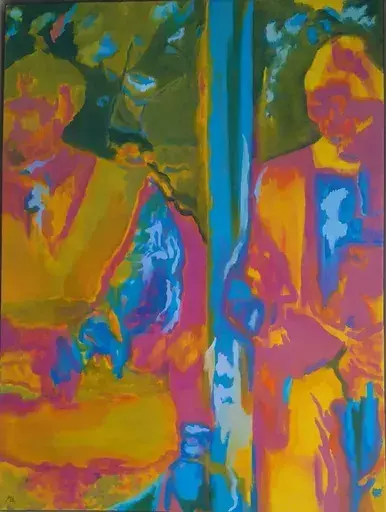 Brigitte MATHÉ - Painting - Silhouettes