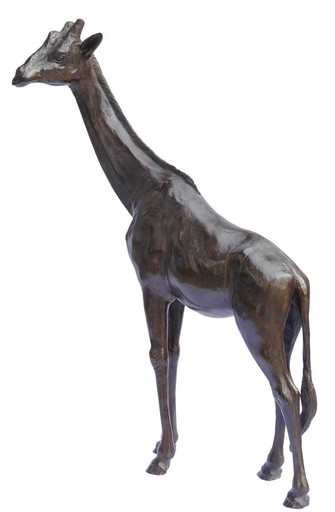Damien COLCOMBET - Skulptur Volumen - Girafe tête tournée - agrandissement