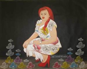 Chéri SAMBA - Painting - La femme orchidée