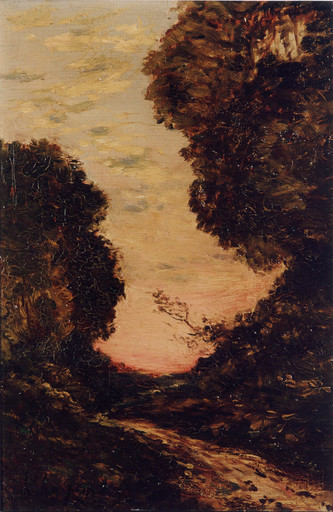 Henri Joseph HARPIGNIES - 绘画 - Chemin au crèpuscule, 1905-1910