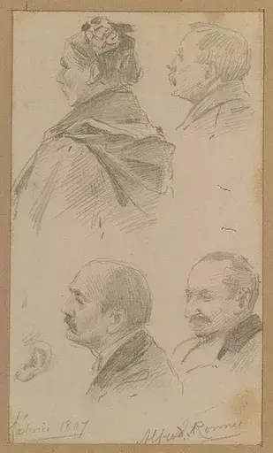 Alfred RONNER - Drawing-Watercolor - "Sketches"