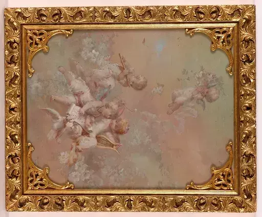 Julius Victor BERGER - Disegno Acquarello - "Allegory of Music", Watercolor