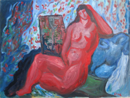 Sandro CHIA - Painting - Red Figure
