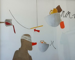Emilio TADINI - Pintura - il naso finto 