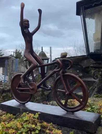 Carl JAUNAY - Sculpture-Volume - Vélo -route - La Victoire