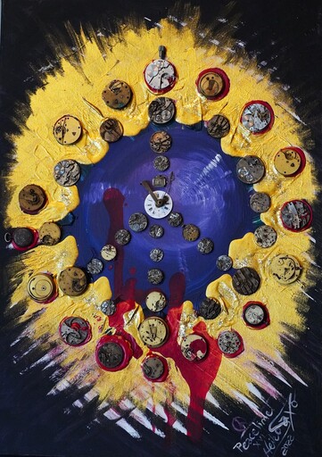 Heiko SAXO - Painting - PEACE TIME POP ART THE WAR