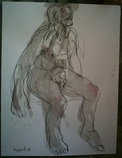 Bernard MOREL - Dessin-Aquarelle - HOMME