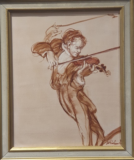 Claude WEISBUCH - Peinture - le violoniste