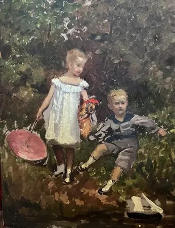 Jeunes enfants by Ernest VAN DEN KERCKHOVE buy art online