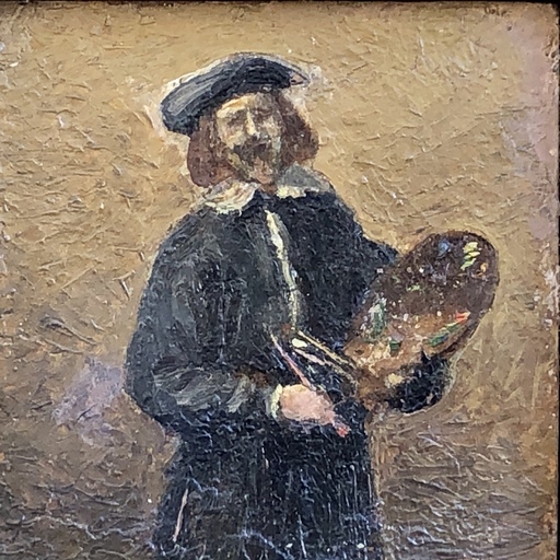Oscar GHIGLIA - Pittura - Le peintre à la palette 