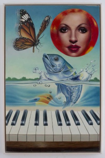 ERRÖ - Painting - La Truite de Schubert or Sonate for Piano & Fish