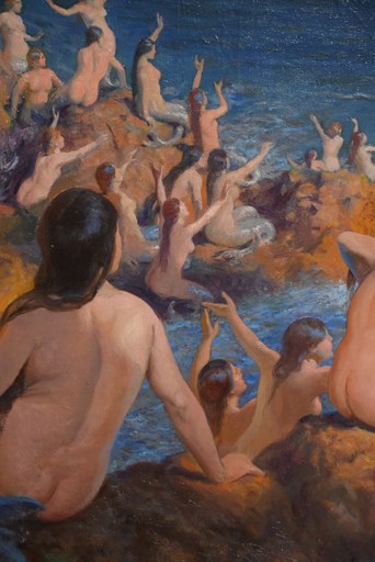 José PEDRAZA OSTOS - Painting - Mermaids and Ulises