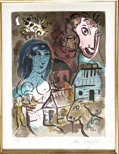 Marc CHAGALL - Grabado - XXe Siècle Homage à Marc Chagall 