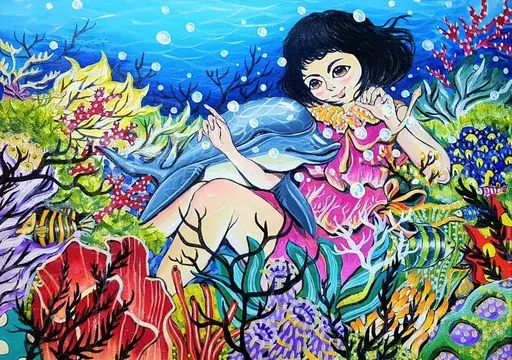 Seung-Hun SHIN - Painting - Fantasy Jejuisland- Sea Story