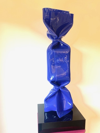Laurence JENKELL - Skulptur Volumen - WRAPPING BONBON BLEU
