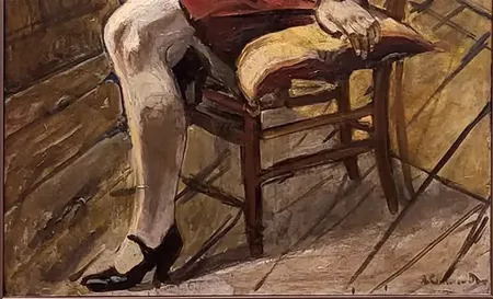 jeune Femme en rouge by | Auguste CHABAUD | buy art online