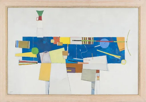 Sergio DE CASTRO - Pintura - Table sur fond blanc
