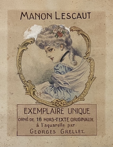 Georges GRELLET - Drawing-Watercolor - Manon Lescault  18 Aquarelles 