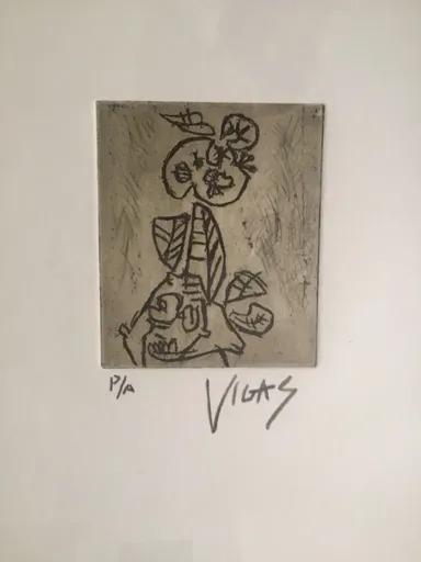 Oswaldo VIGAS - Print-Multiple - Personaje Vegetal (Motivo del Año 1956)