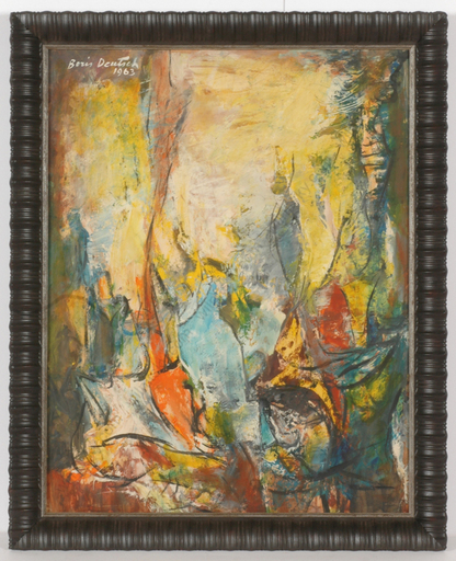 Boris DEUTSCH - Peinture - "Untitled", tempera, 1963
