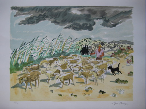 Yves BRAYER - Stampa-Multiplo - LITHOGRAPHIE SIGNÉE AU CRAYON NUM/242 HANDSIGNED LITHOGRAPH 