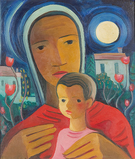 Carry HAUSER - Painting - Madonna mit Kind